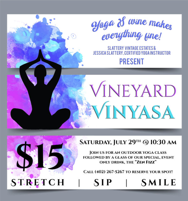 Yoga and wine event